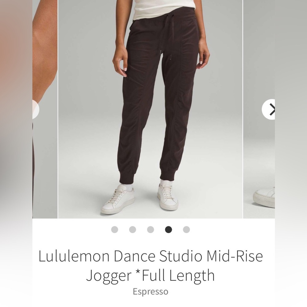 Lululemon Dance Studio Mid-Rise Joggers - Espresso - size 4